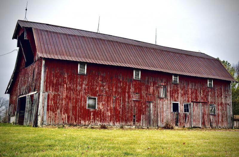 Completed Wooden Barn Roof